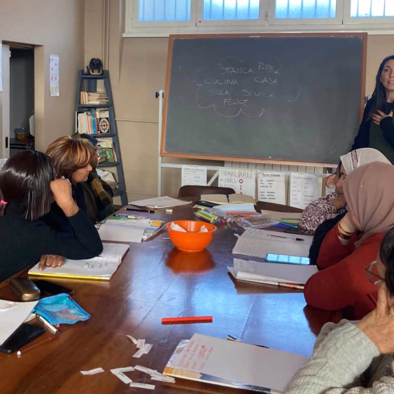 Lezione della scuola di italiano per stranieri