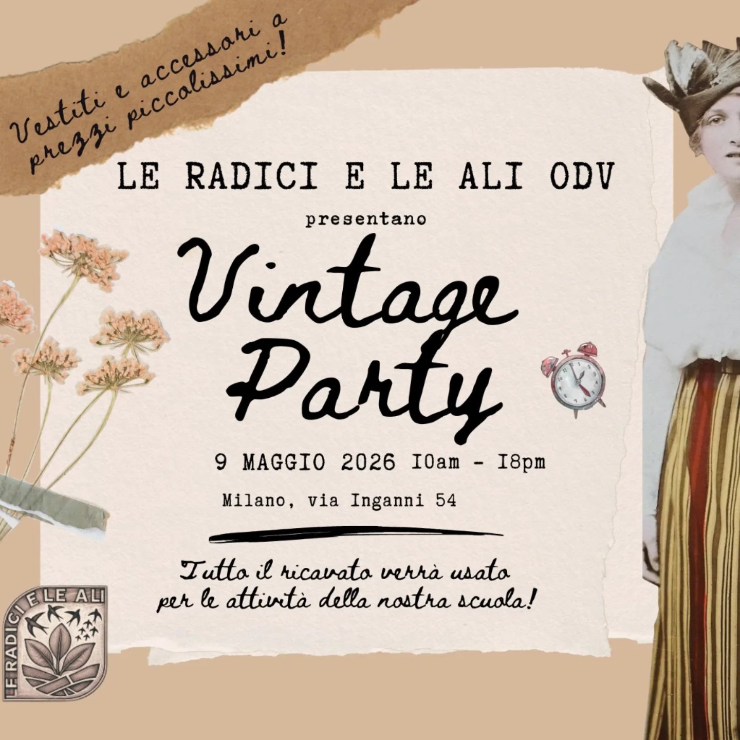 Locandina dell'evento Vintage Party del 9 maggio 2026